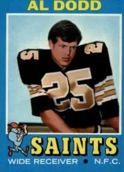 1971 Topps #146 - Al Dodd - New Orleans Saints - Front