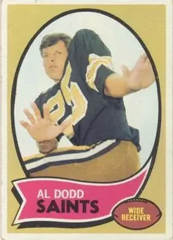 1970 Topps #123 - Al Dodd - New Orleans Saints