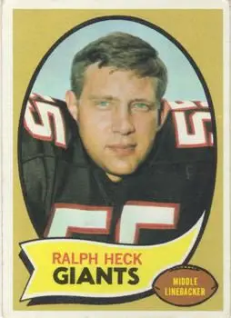 1970 Topps #127 - Ralph Heck - New York Giants - Front 1970 Topps #127 - Ralph Heck - New York Giants - Front