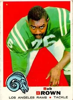 1969 Topps #245 - Bob Brown - Los Angeles Rams