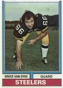 1974 Topps #93 - Bruce Van Dyke - Pittsburgh Steelers