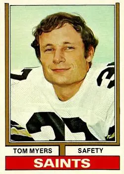 1974 Topps #94 - Tom Myers - New Orleans Saints - Front
