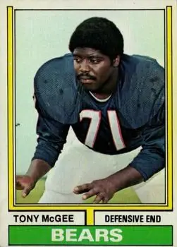 1974 Topps #97 - Tony McGee - Chicago Bears - Front