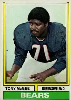 1974 Topps #97 - Tony McGee - Chicago Bears 1974 Topps #97 - Tony McGee - Chicago Bears