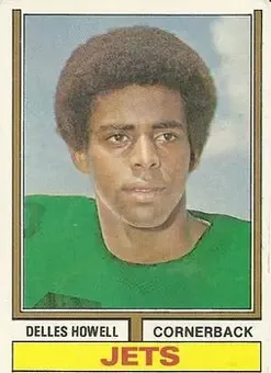 1974 Topps #100 - Delles Howell - New York Jets