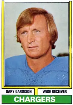 1974 Topps #101 - Gary Garrison - San Diego Chargers