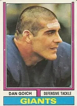1974 Topps #102 - Dan Goich - New York Giants