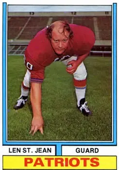 1974 Topps #103 - Len St. Jean - New England Patriots