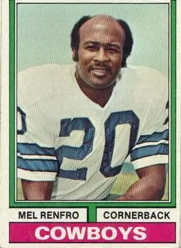 1974 Topps #106 - Mel Renfro - Dallas Cowboys