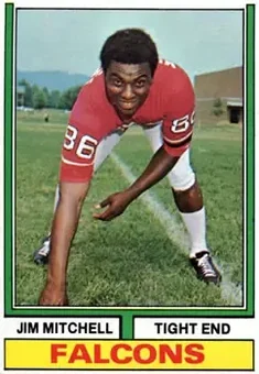 1974 Topps #107 - Jim Mitchell - Atlanta Falcons