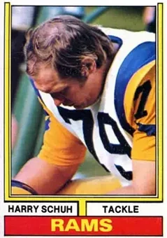 1974 Topps #109 - Harry Schuh - Los Angeles Rams