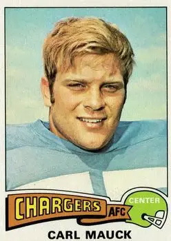 1975 Topps #96 - Carl Mauck - San Diego Chargers