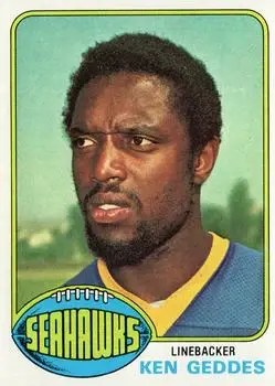 1976 Topps #96 - Ken Geddes - Seattle Seahawks - Front