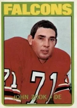 1972 Topps #91 - John Zook - Atlanta Falcons