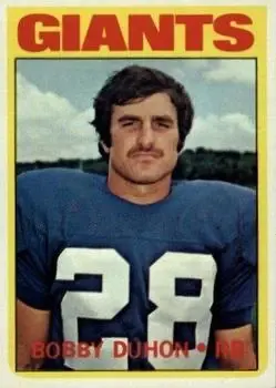 1972 Topps #92 - Bobby Duhon - New York Giants - Front