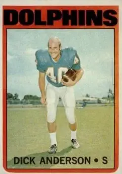1972 Topps #98 - Dick Anderson - Miami Dolphins - Front