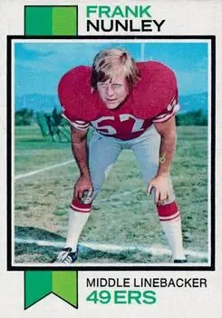 1973 Topps #95 - Frank Nunley - San Francisco 49ers