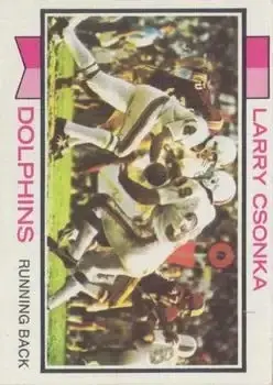1973 Topps #100 - Larry Csonka - Miami Dolphins
