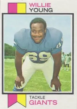 1973 Topps #106 - Willie Young - New York Giants - Front