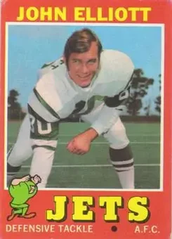 1971 Topps #153 - John Elliott - New York Jets