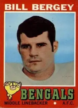 1971 Topps #155 - Bill Bergey - Cincinnati Bengals
