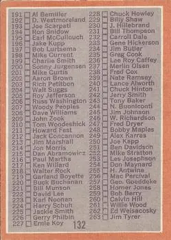 1970 Topps #132 - Card #132 - Back 1970 Topps #132 - Card #132 - Back