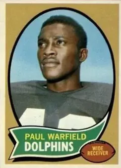 1970 Topps #135 - Paul Warfield - Miami Dolphins