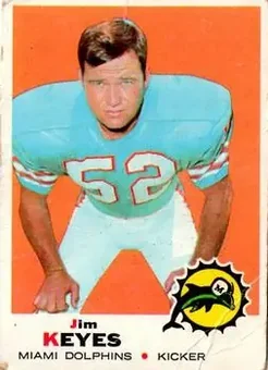 1969 Topps #253 - Jim Keyes - Miami Dolphins
