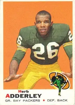 1969 Topps #255 - Herb Adderley - Green Bay Packers - Front