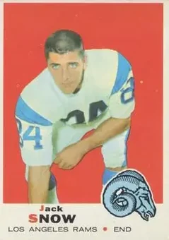 1969 Topps #256 - Jack Snow - Los Angeles Rams