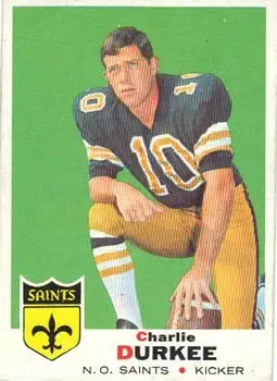 1969 Topps #257 - Charlie Durkee - New Orleans Saints - Front