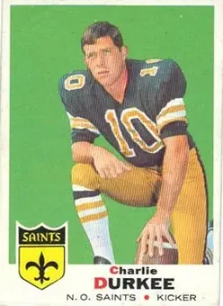 1969 Topps #257 - Charlie Durkee - New Orleans Saints