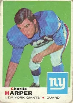 1969 Topps #258 - Charlie Harper - New York Giants 1969 Topps #258 - Charlie Harper - New York Giants