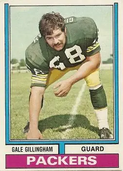 1974 Topps #115 - Gale Gillingham - Green Bay Packers - Front 1974 Topps #115 - Gale Gillingham - Green Bay Packers - Front