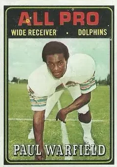 1974 Topps #128 - Paul Warfield - Miami Dolphins 1974 Topps #128 - Paul Warfield - Miami Dolphins