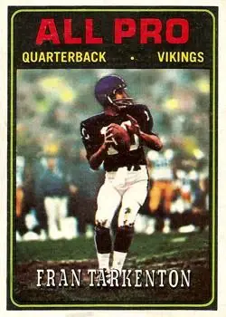 1974 Topps #129 - Fran Tarkenton - Minnesota Vikings