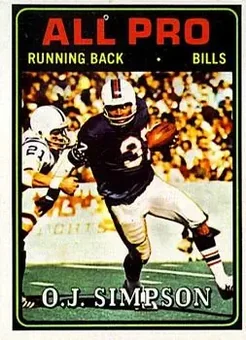 1974 Topps #130 - O.J. Simpson - Buffalo Bills