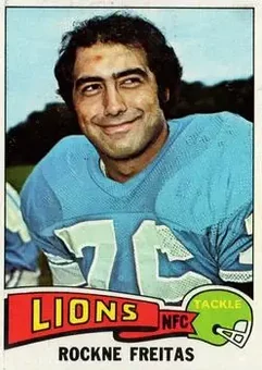 1975 Topps #102 - Rockne Freitas - Detroit Lions