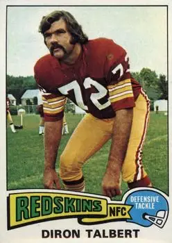 1975 Topps #106 - Diron Talbert - Washington Redskins - Front