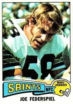1975 Topps #107 - Joe Federspiel - New Orleans Saints