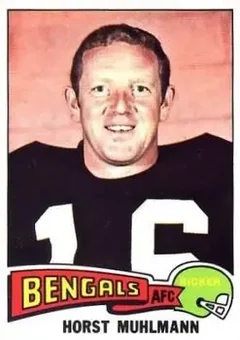 1975 Topps #114 - Horst Muhlmann - Cincinnati Bengals