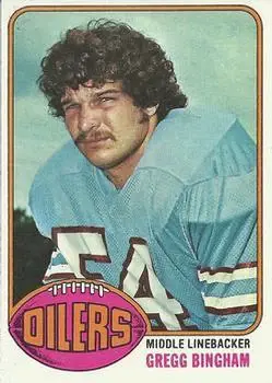 1976 Topps #103 - Gregg Bingham - Houston Oilers - Front