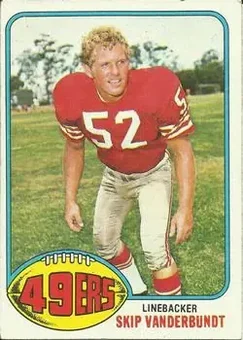 1976 Topps #108 - Skip Vanderbundt - San Francisco 49ers