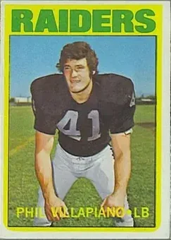 1972 Topps #108 - Phil Villapiano - Oakland Raiders