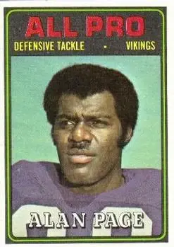 1974 Topps #134 - Alan Page - Minnesota Vikings