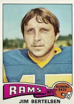 1975 Topps #121 - Jim Bertelsen - Los Angeles Rams