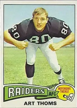 1975 Topps #123 - Art Thoms - Oakland Raiders