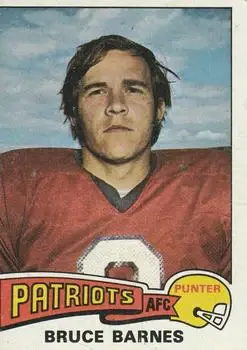 1975 Topps #129 - Bruce Barnes - New England Patriots - Front