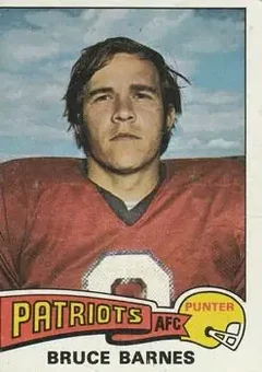1975 Topps #129 - Bruce Barnes - New England Patriots