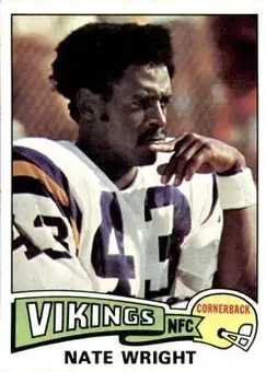 1975 Topps #130 - Nate Wright - Minnesota Vikings